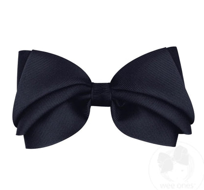 Mini Kng Org/Gg Overly Pleated Navy Bow