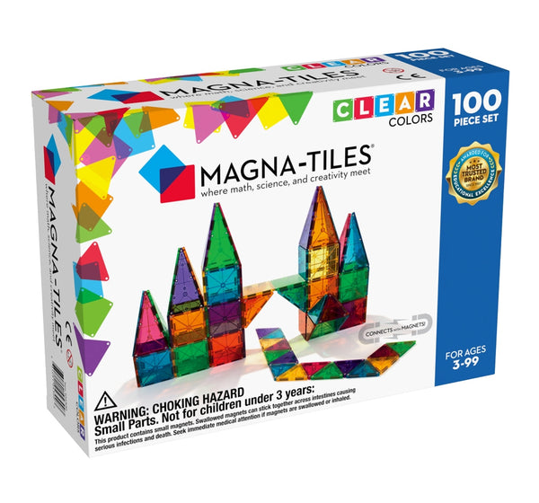Magna-Tiles Clear Colors 100PC