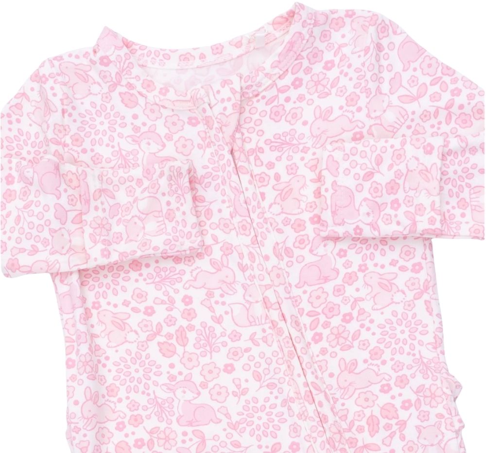 Baby Woodland 2 Way Ruffle Back Zipper Footie