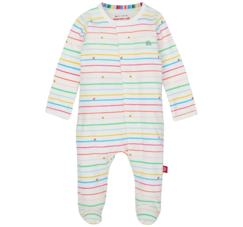 Rainbow Road Organic Cotton Magnetic Footie