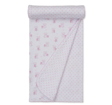 Teddy Bear Love-Reversible Blanket Pink