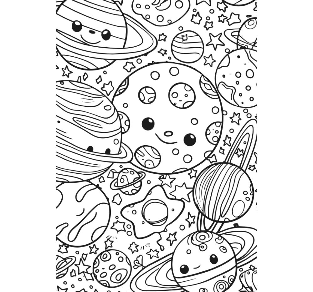 Space Race XXL Coloring Book