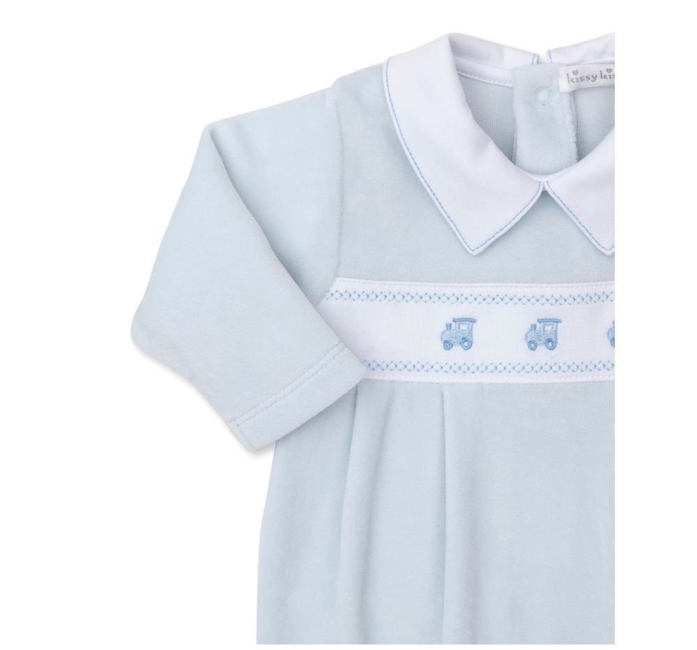 Mameluco Terciopelo  Classic Treasures Light Blue