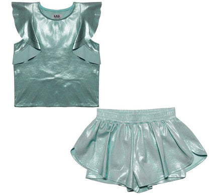 Flutter Top & Double Shorts Mint