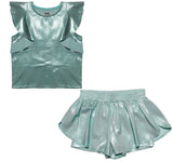 Flutter Top & Double Shorts Mint
