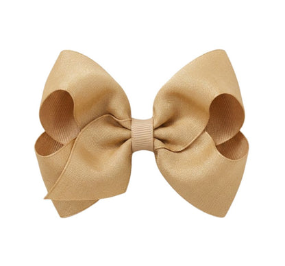 Medium Organza/Gro Overlay Bow Kahki