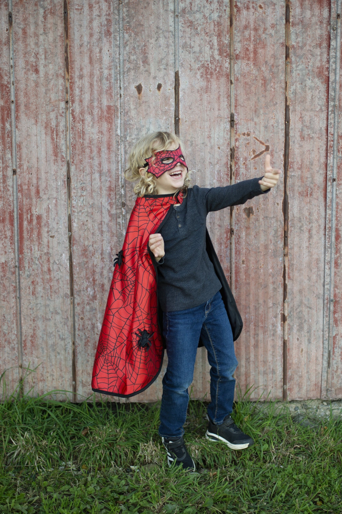 Reversible Spider/Bat Cape & Mask 4-6