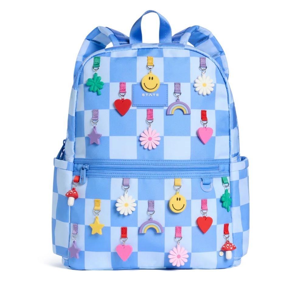 Kane Double Pocket Backpack  Charms Blue