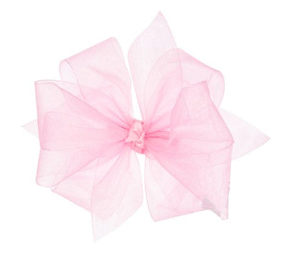 Med Organza Double Bow Light Pink
