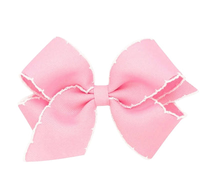 Medium Moonstitch Basic Bow Pearl White