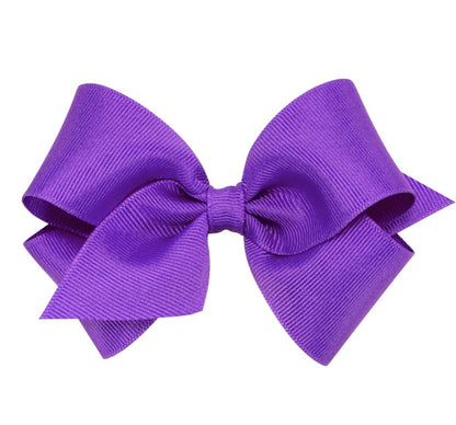 Medium Solid Grosgrain Bow Delphinium