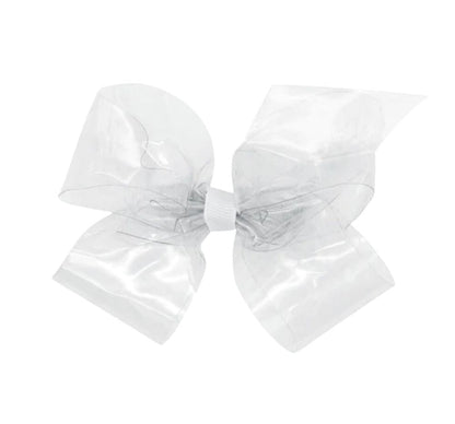 Medium Wee Splash Vinil Bow Clear