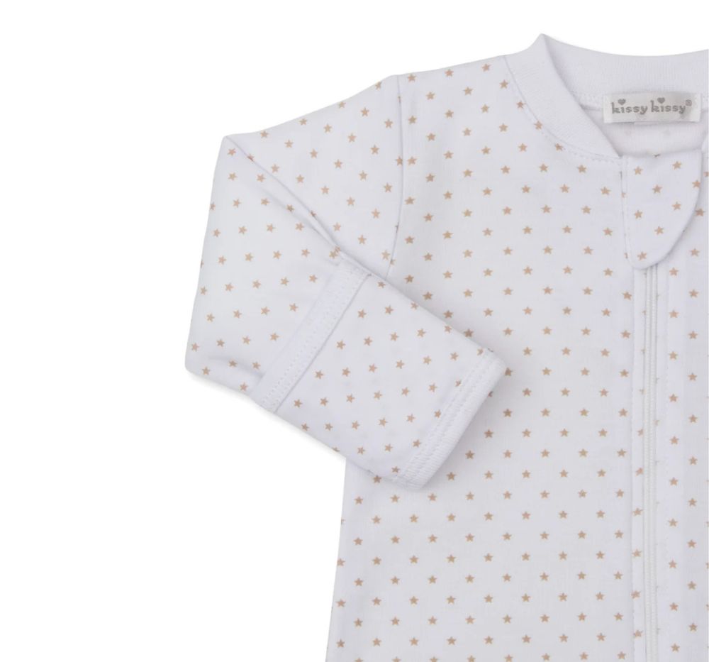 Teddy Bear Love-Footie w/ Zip Tan