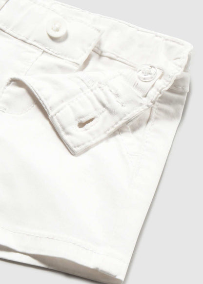Pantalón Corto Sarga Basico Blanco