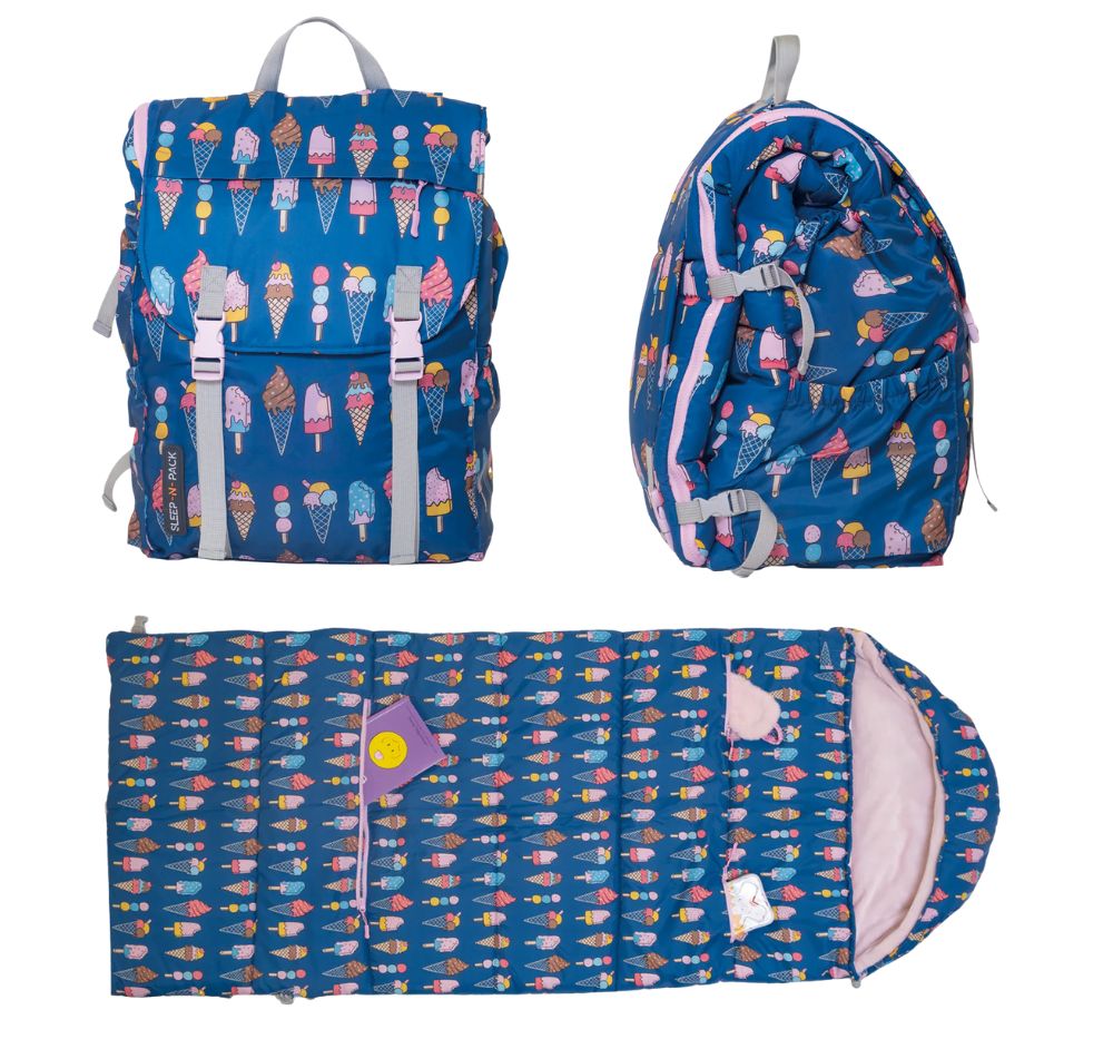 Sleep-N Pack Sherpa Big Kid Ice Cream