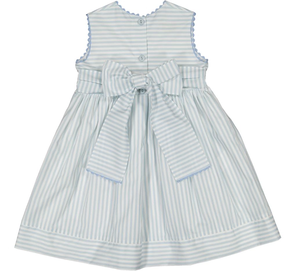 Blue Cherries Stripes Dress