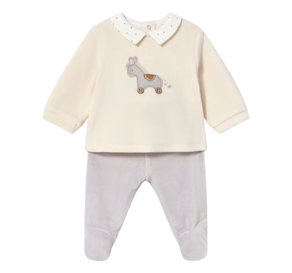 Conjunto Polaina Tundosado Niebla