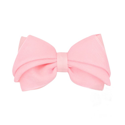 Sml Org/Gg Overly Pleated Light Pink Bow