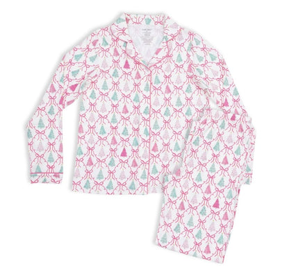 Bow Trellis Tree Adult Long Sleeve Coat Style with Pants