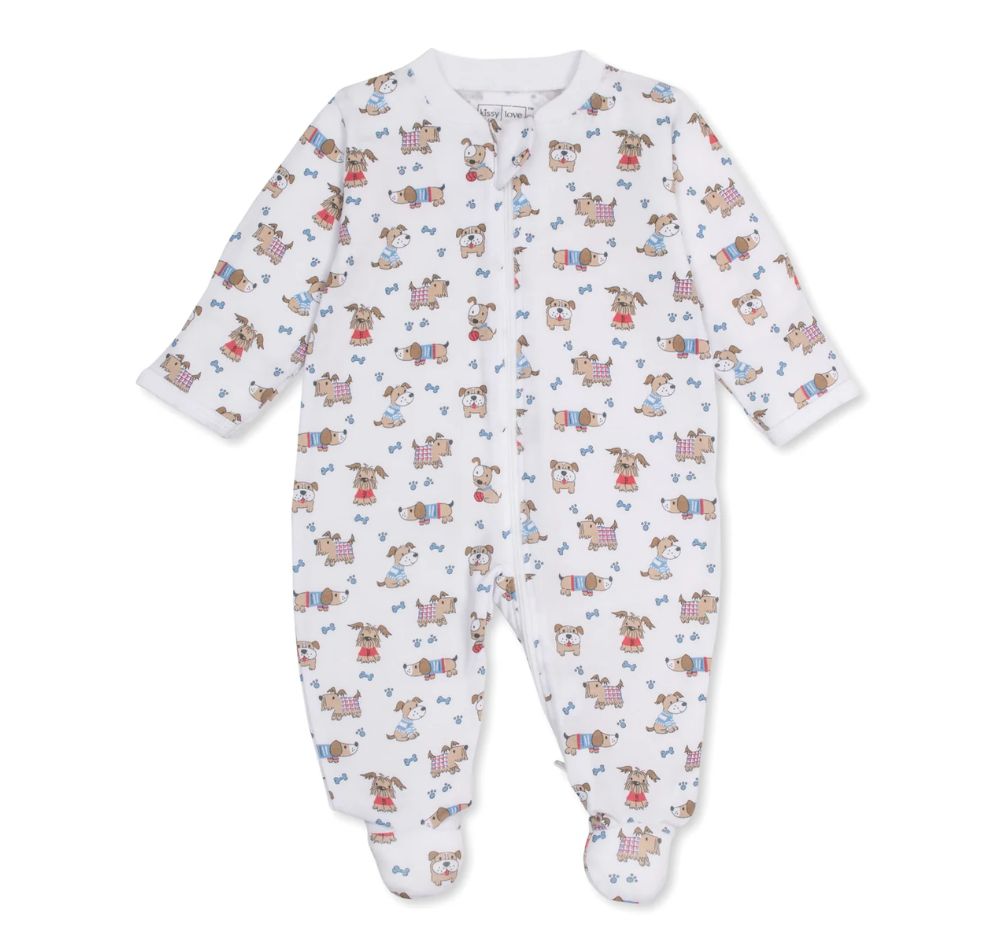 Footie W-Zip PRT PJs Dog Walk
