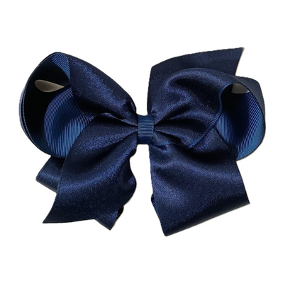 King Satin/Gg Overlay Peacoat Bow