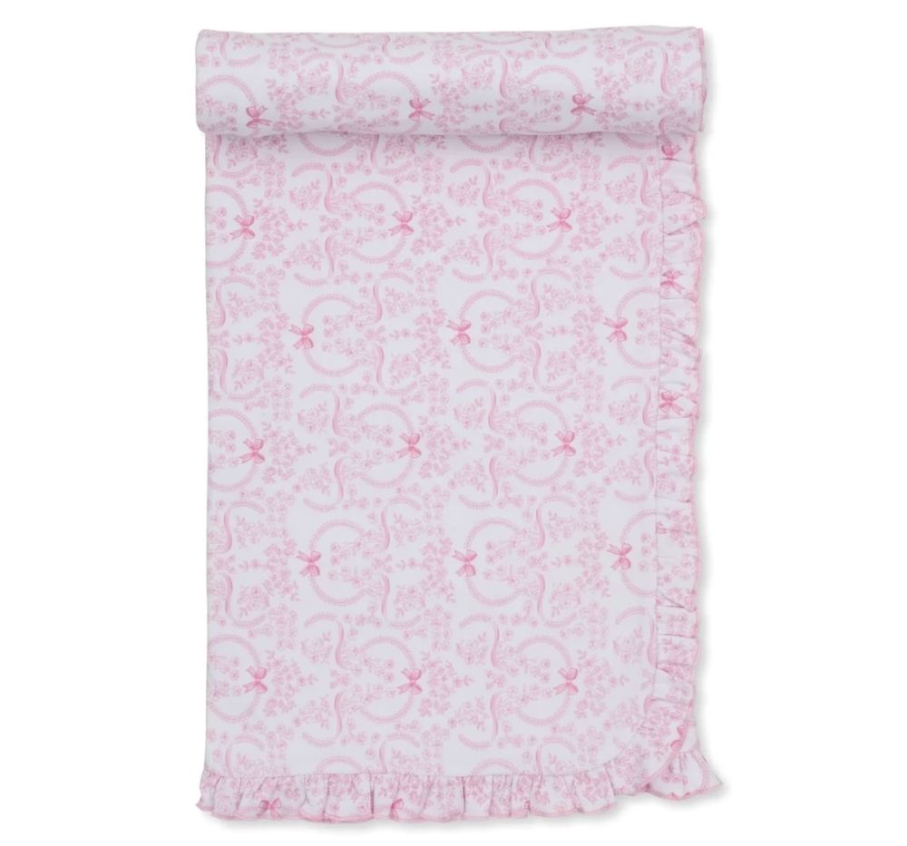 Blanket Delicate Blooming Bows Pink