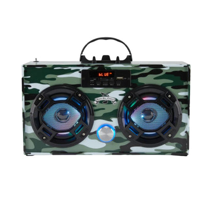 Boom Box Bluetooth Speaker-Green Camo
