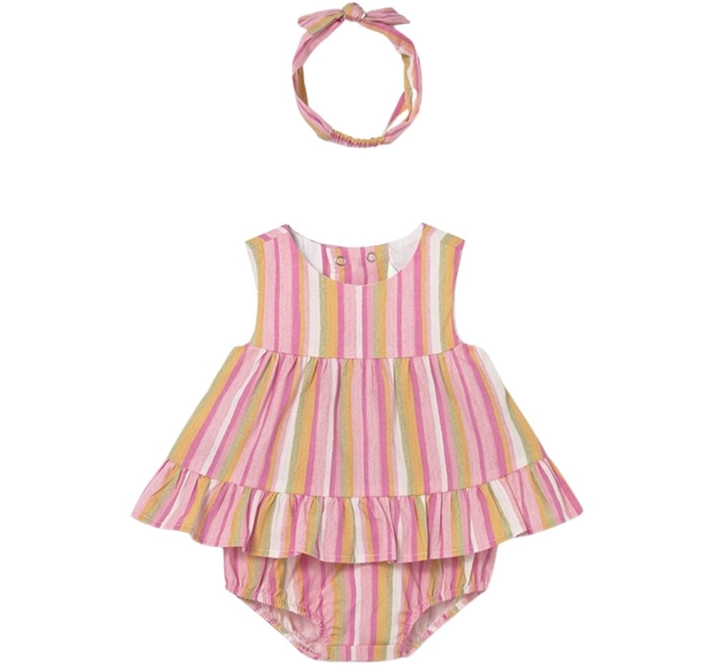 Cojunto 3 Piezas Con Diadema Short Rose