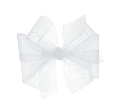 Med Organza Double Bow White