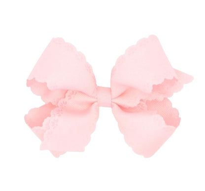 Med Eyelet Embossed GG Bow Powder Pink