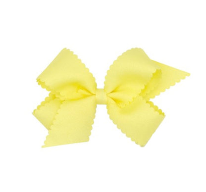 Medium GG Bow W/Scalloped Edge Yellow