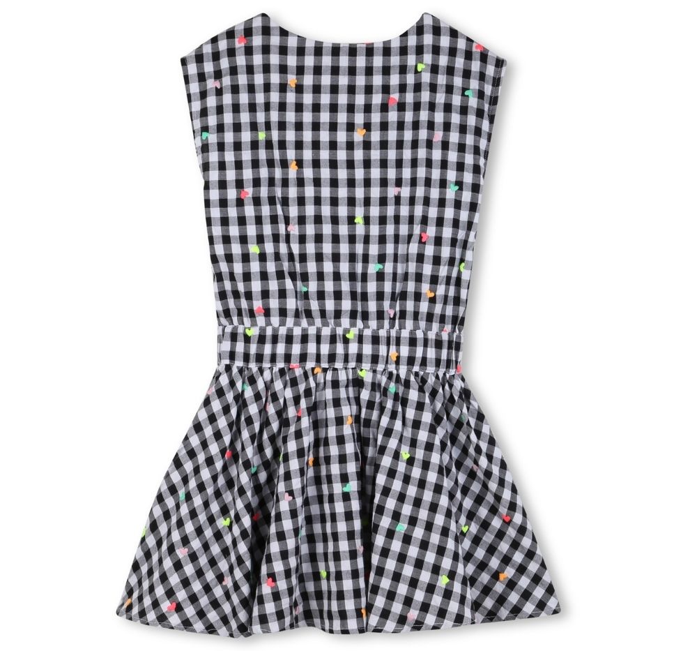 Heart Embroidered Gingham Dress