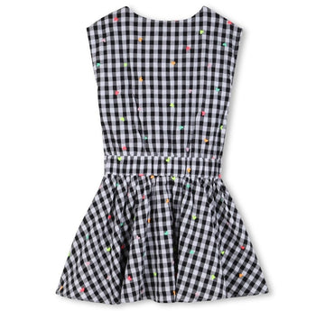 Heart Embroidered Gingham Dress