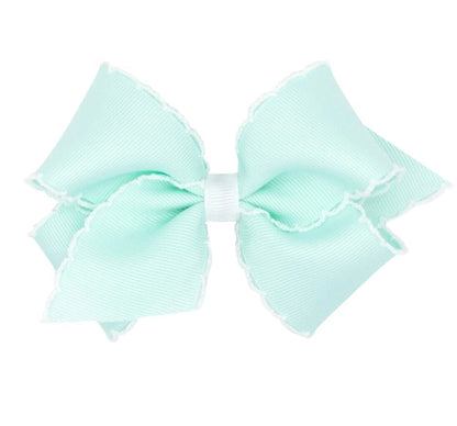 Medium Moonstitch Basic Bow Pearl Green White