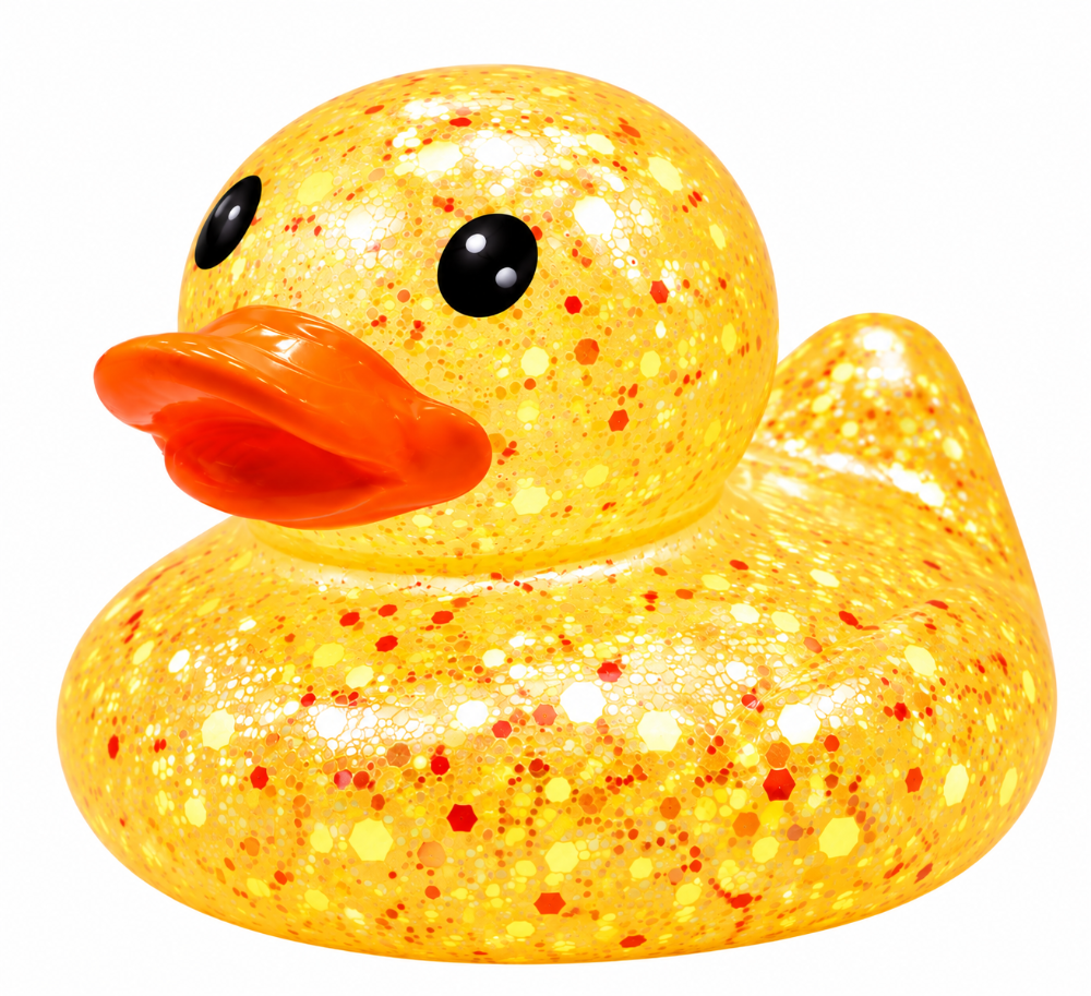 Glitter Squishy Duck Yellow
