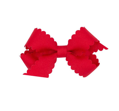 Mini Scalloped Edge GG Bow Red