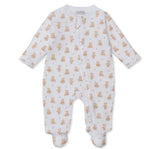 Footie W/Zip Teddy Bears Tan