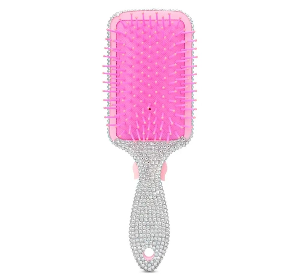 Charming Rhinestone Paddle Brush