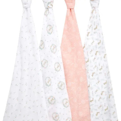 Blushing Bunnies 4-pack Swaddles