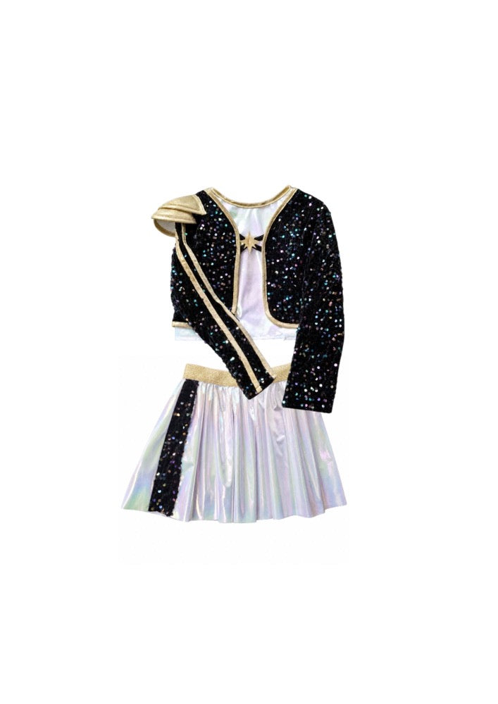Rock Star Warrior Set with Jacket & Attached Shirt and Skirt