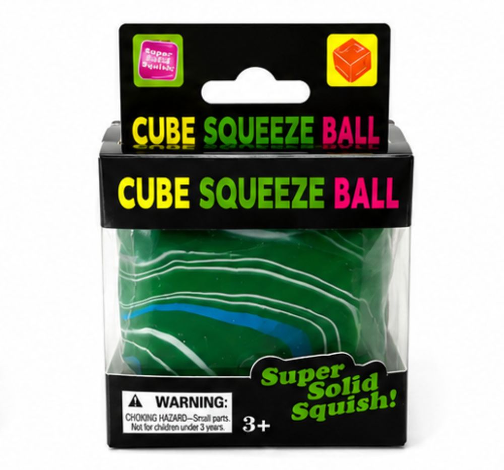 Doughs Sugar Squish Cube Marbelized Green