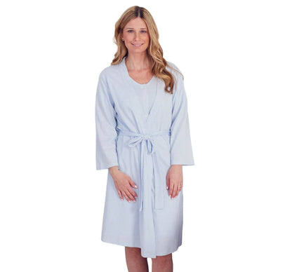 Bata para dormir azul con rayas para adulto -Kissy Kissy