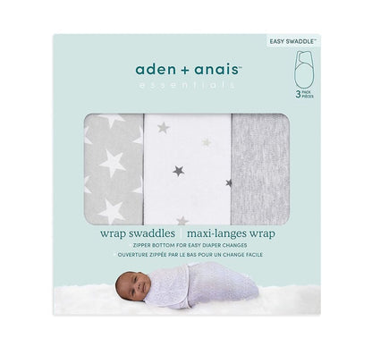 Twinkle 3Pack Easy Swaddle Wraps 0-3M