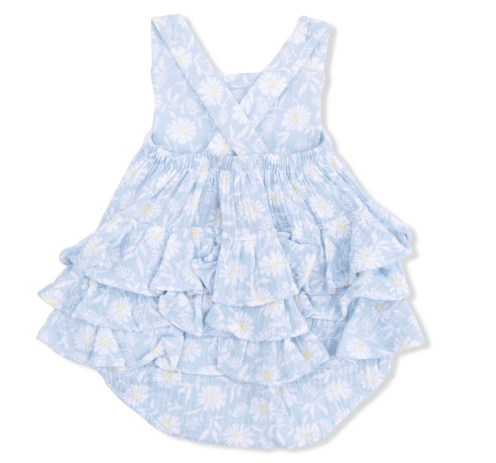 Western Daisies Ruffle Sunsuit
