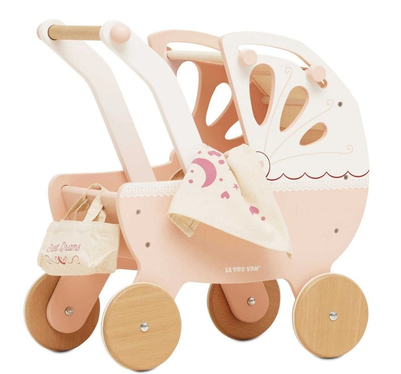 Retro Wooden Doll Pram