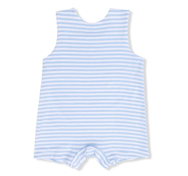 Bubbly Sailboats Stripe Sleeveless Romper