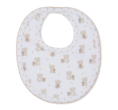 Teddy Bear Love-Reversible Bib Tan