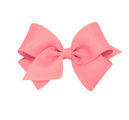 Small Solid Gro Basic Bow Coral