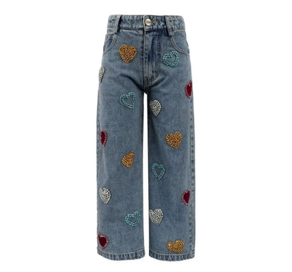 Gems Rainbow Heart Jeans