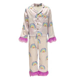 Rainbow Feather Trims Silky Set